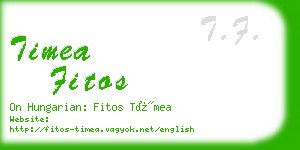 timea fitos business card